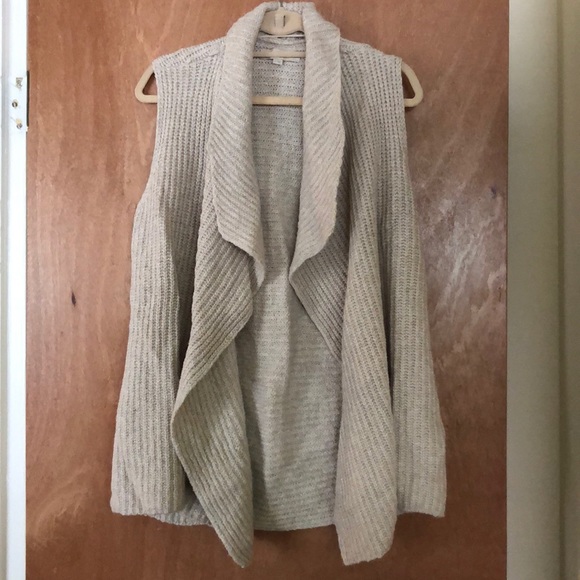 Loft Ml Cascade Sleeveless Cardigan 